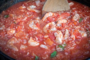 Jambalaya mit Garnelen