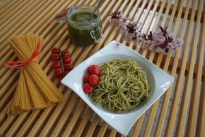 Spaghetti mit Bärlauch Pesto