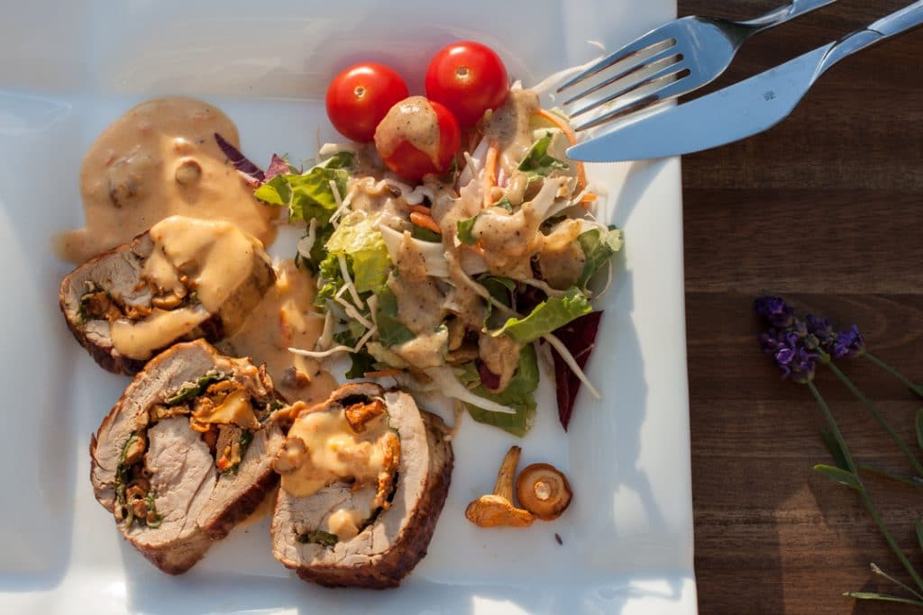 Gefülltes Schweinefilet Italienisch