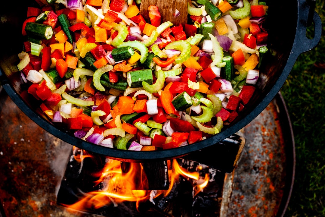 BBQ Schweinefilet mit Cajun Reis von der Feuerbrücke