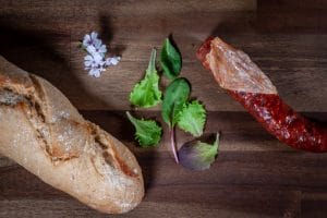 Chorizo-Fleischbällchen Sandwich