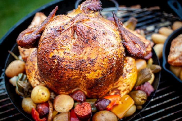 Bierhuhn mit Knoblauch vom Grill | Futterattacke.de