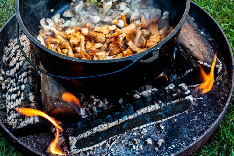 Waldpilze und Semmelknödel aus dem Dutch Oven Futterattacke.de