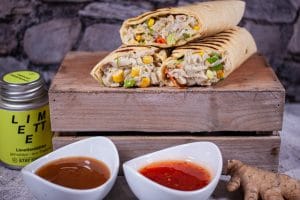 Jackfruit Burritos mit Sauce