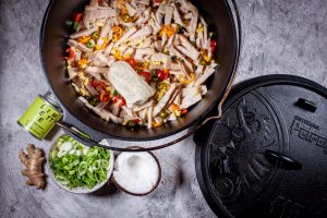 Jackfruit im Dutch Oven