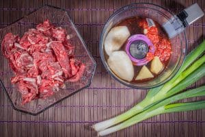 Rib Eye Steak / Entrecote für Bulgogi marinieren