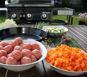 Köttbullar Hackbällchen geformt