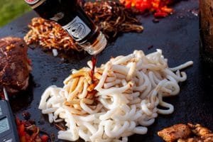 Udon Nudeln mit Sojasauce