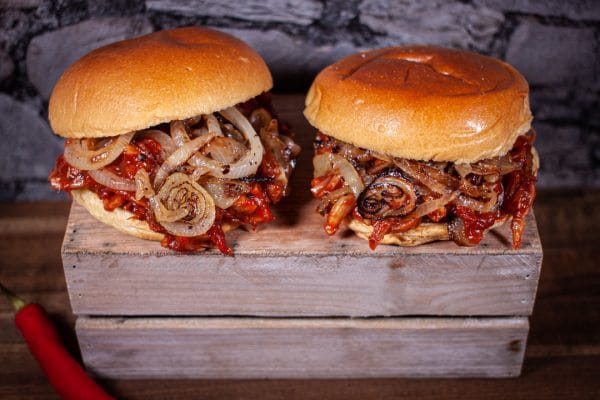 Jackfruit Pulled "Pork" Hamburger