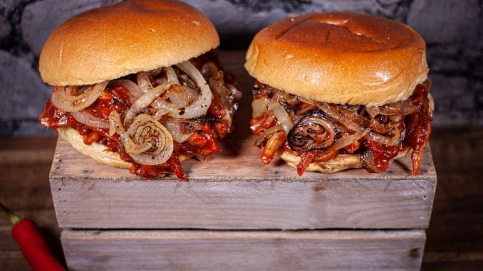 Jackfruit Pulled "Pork" Hamburger