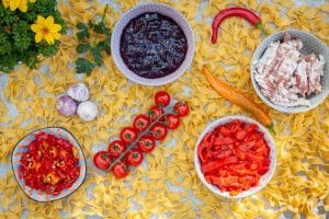 Zutaten Schweinefilet auf Pasta