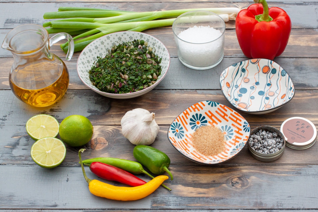 Zutaten für das Chimichurri