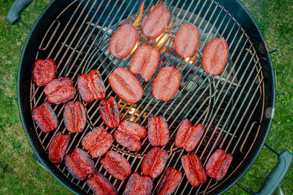 Chorizo für das Choripan auf dem Grill