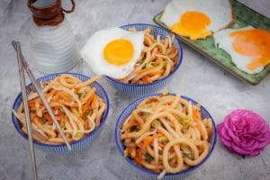 gebratene Udon vegetarisch