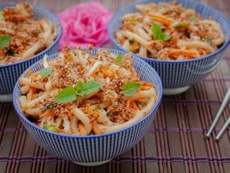 vegane Udon Pfanne