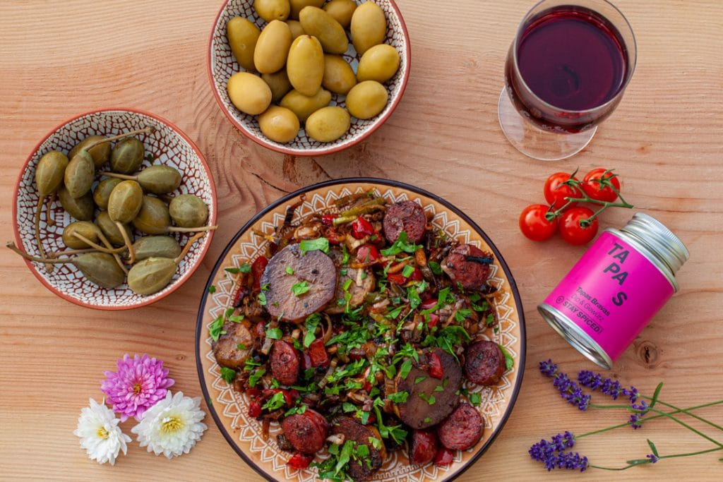 Tapas-Rezept: Papas con chorizo (Kartoffeln mit Chorizo und Lauch ...