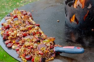 Tapas auf der Feuerplatte