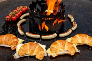 Croissants auf der Feuerplatte