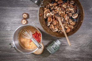 Rezept für Champignon Rahm Sauce