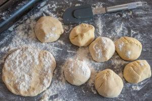 Flammkuchenteig Kugeln