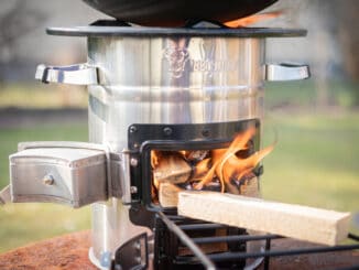 Raketenofen mit Edelstahl (Rocket Stove)