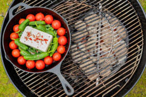 mediterranes Grillgemüse auf dem Holzkohlegrill