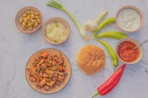 Hähnchen-Gyros mit Pita-Brot und Zaziki